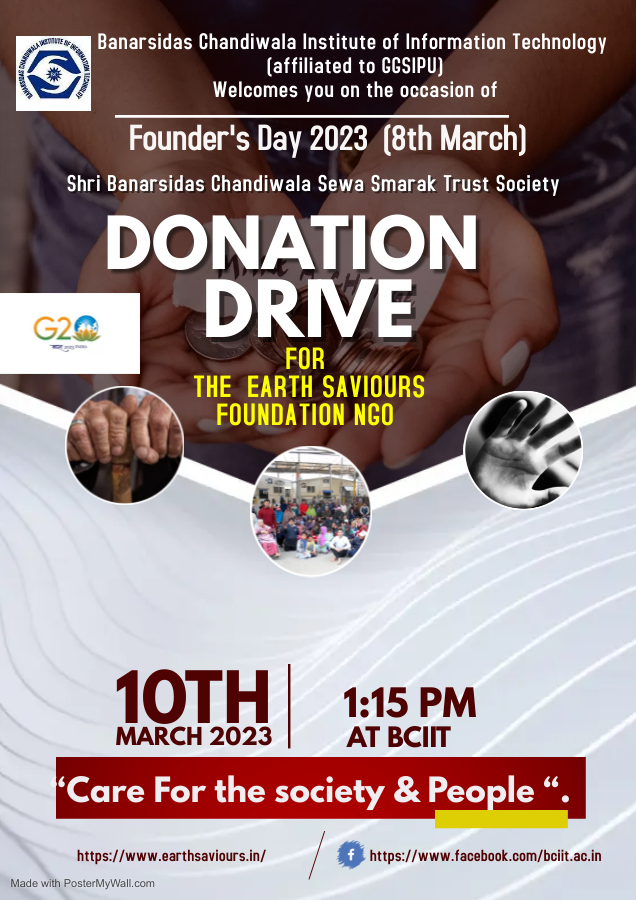 SBCSSTS Founders Day 2023[8th March] Donation Drive