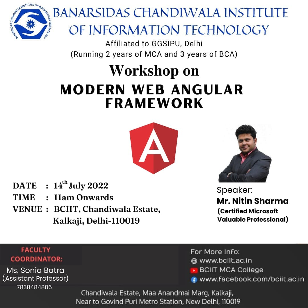 Workshop on Modern Web Angular Framework